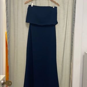 Hayley Paige 5860 Crepe navy size 10